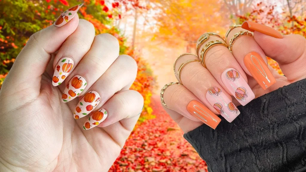 These festive looks show how easy pumpkin nails are the perfect way to embrace the fall season with charming, simple designs.